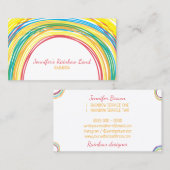 Schets Kinder tekening Regenboog Visitekaartje (Voorkant / Achterkant)