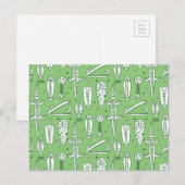 Schets Krokodil Patroon 2 Briefkaart (Voorkant / Achterkant)