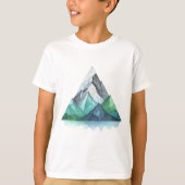 Schets lijnen een geometrisch driehoekig bergland t-shirt (Voorkant)