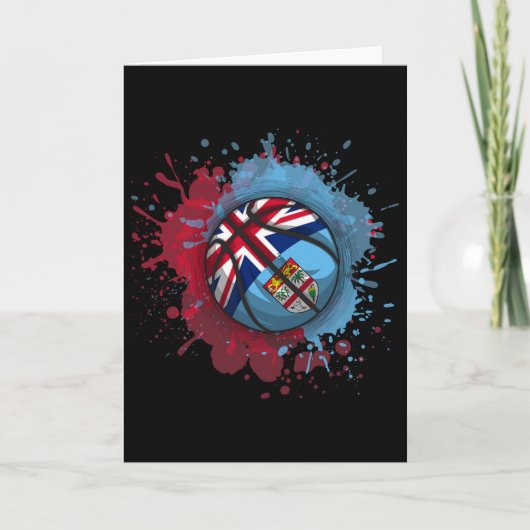 Schets met Fijiaanse vlag  Kaart (Voorkant)