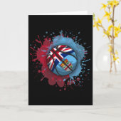 Schets met Fijiaanse vlag  Kaart (Gele Bloem)