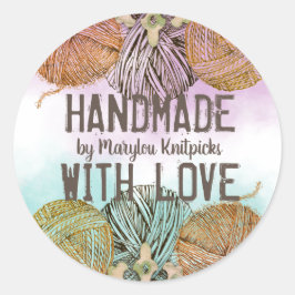 Schets met gehaakte breien labels stickers