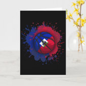 Schets met Haïtiaanse vlag Kaart (Gele Bloem)