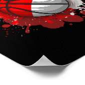 Schets met Indonesische vlag  Poster (Hoek)