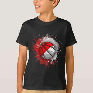 Schets met Indonesische vlag T-shirt