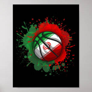 Schets met Iraanse vlag Poster
