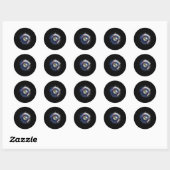 Schets met vlag van Belize Ronde Sticker (Vel)