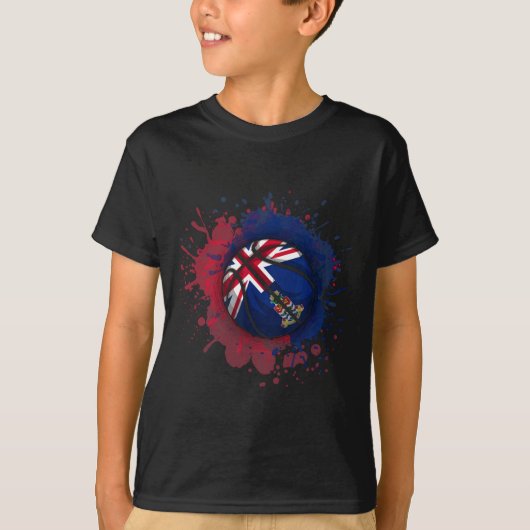 Schets met vlag van de Kaaimaneilanden T-shirt (Voorkant)