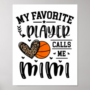 Schets Mijn favoriete speler noemt me Mimi Heart G Poster