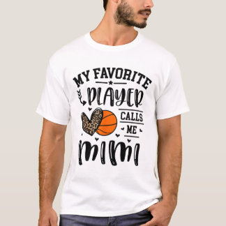 Schets Mijn favoriete speler noemt me Mimi Heart G T-shirt