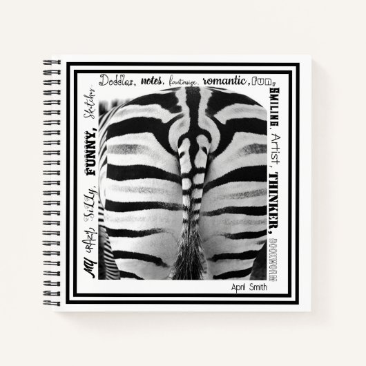 Schets/Notitieboek — Zebra B/W Notitieboek (Voorkant)
