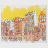 schets of afbeelding van de waterverf van de tradi cadeaupapier (Vlak)