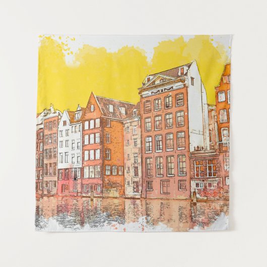 schets of afbeelding van de waterverf van de tradi wandkleed (Voorkant)