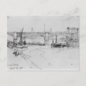 Schets of London Bridge, 1860 Briefkaart (Voorkant)