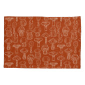 Schets Paddenstoelen: Schattigee naadloze achtergr Kussensloop (Achterkant)