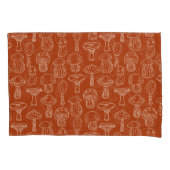 Schets Paddenstoelen: Schattigee naadloze achtergr Kussensloop (Voorkant)