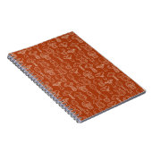 Schets Paddenstoelen: Schattigee naadloze achtergr Notitieboek (Rechterzijde)