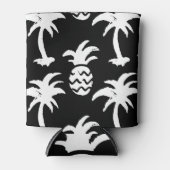 Schets palmbomen, ananas, monochroom patroon. blikjeskoeler (Voorkant)