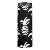 Schets palmbomen, ananas, monochroom patroon. thermosbeker (Achterkant)