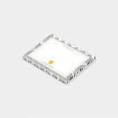 Schets Pattern Yellow Apple Teacher Post-it® Notes (Schuin)