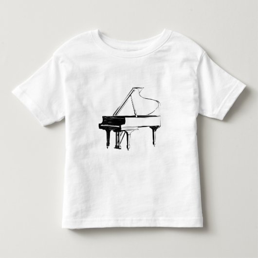 Schets Piano Kinder Shirts (Voorkant)
