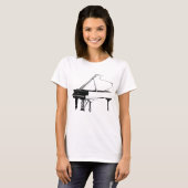 Schets Piano T-shirt (Voorkant volledig)