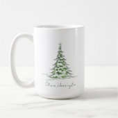 Schets Pine Kerstboom Minimale scriptnaam Koffiemok (Links)
