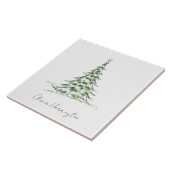 Schets Pine Kerstboom Minimale scriptnaam Tegeltje (Zijkant)