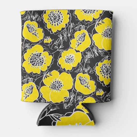 Schets Pioen Bloemen Leuk Patroon Blikjeskoeler (Voorkant)
