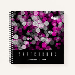 Schets Roze Bubble Bokeh Effect Dot Sketchbook Notitieboek
