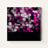 Schets Roze Bubble Bokeh Effect Dot Sketchbook Notitieboek (Achterkant)
