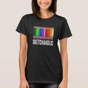 Schets Schetsen Schets Verf T-shirt