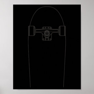 Schets skateboard - Skater skateboarden vintage Poster