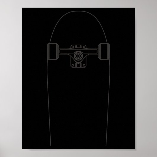 Schets skateboard - Skater skateboarden vintage Poster (Voorkant)