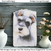 Schets Stijl Schattig Schnauzer Hond EW4L Découpag Tissuepapier