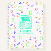 Schets Tekening van calculator | Wiskunde trillend Notitieboek (Voorkant)