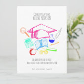 Schets Toga Pet Afstuderen felicitatie Kaart (Staand voorkant)