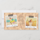 Schets Typografie op koperen gradatie foto Bedankkaart (Achterkant)