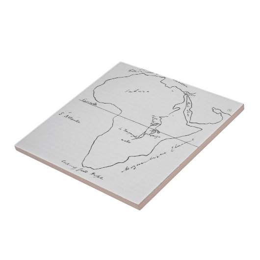 Schets van Afrika Tegeltje (Zijkant)