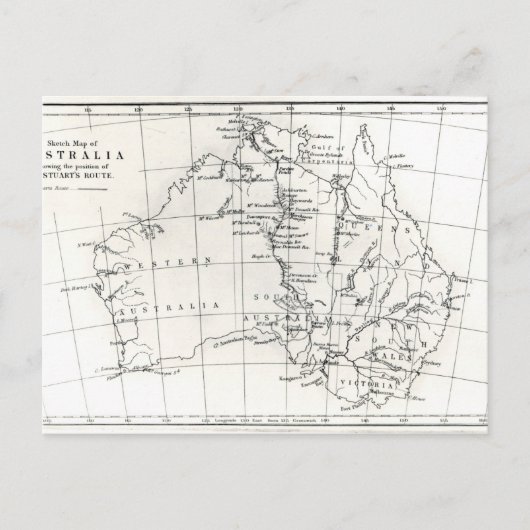 Schets van Australië Briefkaart (Voorkant)