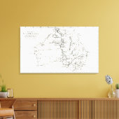 Schets van Australië Canvas Afdruk (Insitu (Woonkamer))