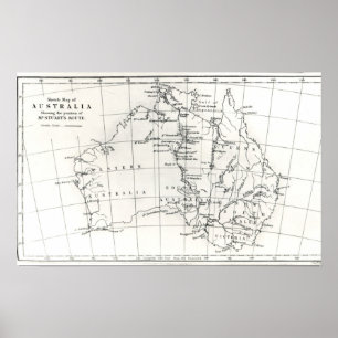 Schets van Australië Poster