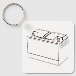Schets van autobatterij sleutelhanger