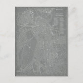 Schets van Boston City Map Briefkaart (Voorkant)