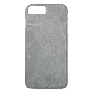 Schets van Boston City Map Case-Mate iPhone Case
