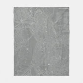 Schets van Boston City Map Fleece Deken (Voorkant)