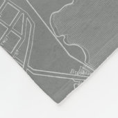 Schets van Boston City Map Fleece Deken (Hoek)