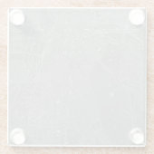 Schets van Boston City Map Glazen Onderzetter (Achterkant)