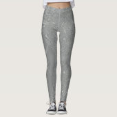 Schets van Boston City Map Leggings (Voorkant)