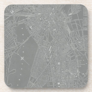 Schets van Boston City Map Onderzetter